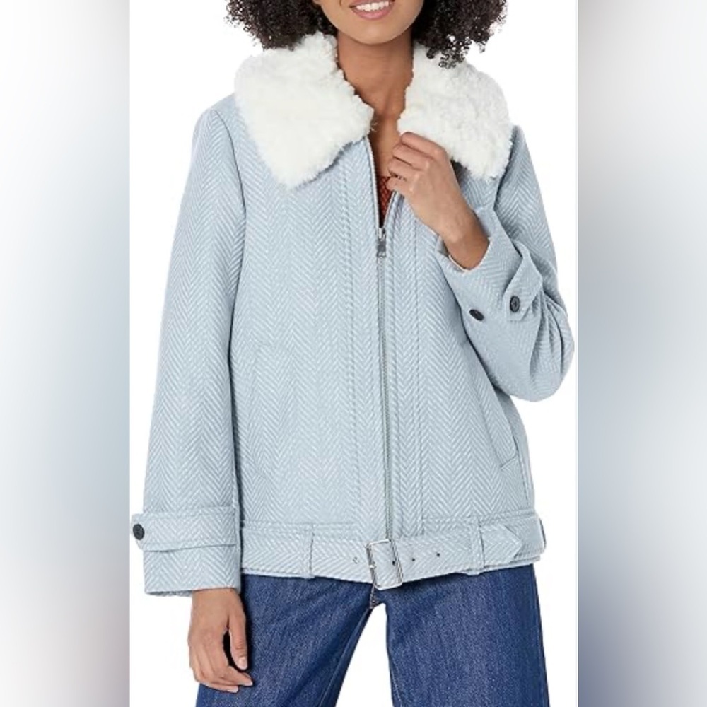 Club Monaco Textured Moto Jacket – Women’s Size Large – beautiful! EUC